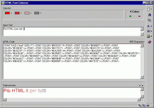 HTML Font Colorizer