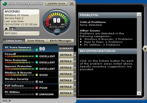 AOL Active Security Monitor