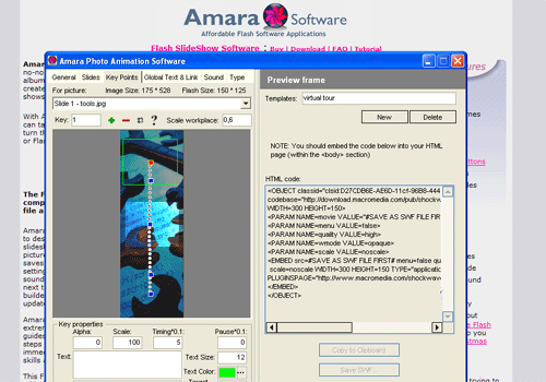 Amara Flash Photo Animation Software