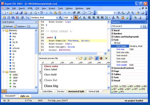 Rapid CSS Editor 2007