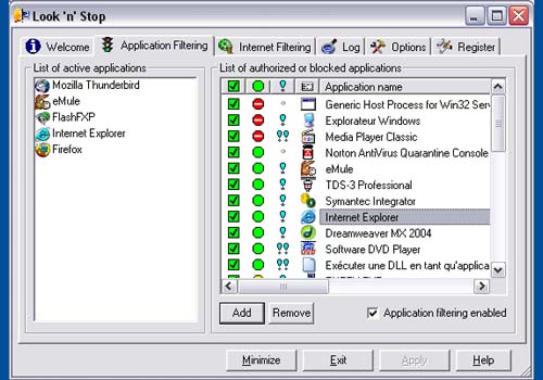 Look 'n' Stop Personal Firewall