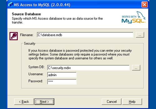 Access To MySQL