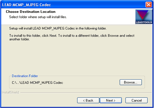 LEAD MCMP MJPEG Video Codec