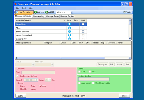 Timegram Message Scheduler