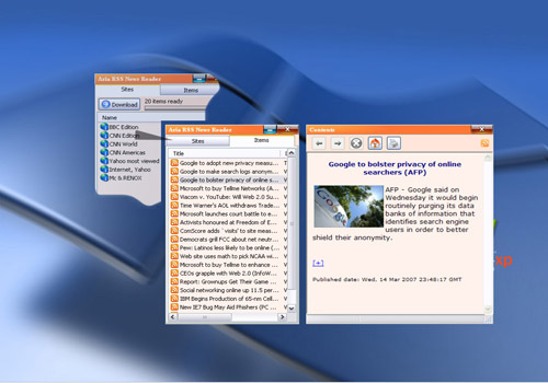 Aria RSS News Reader