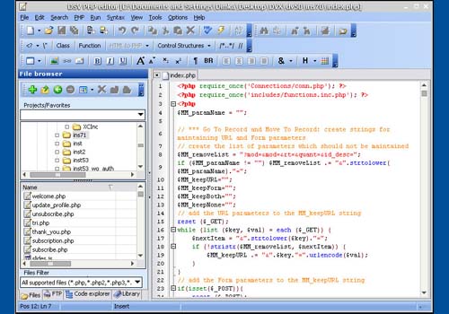 DSV PHP Editor