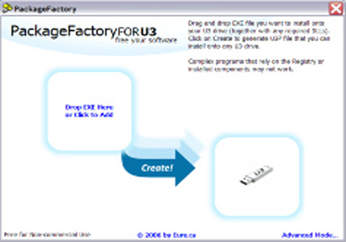 PackageFactory for U3