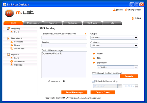 M-Lat SMS Desktop