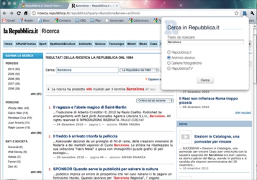 Repubblica.it Search for Google Chrome