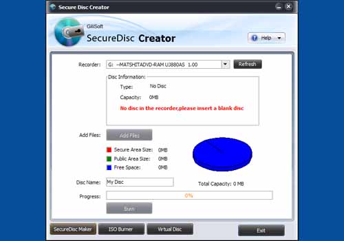 GiliSoft Secure Disc Creator