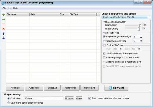 Ailt All Image to SWF Converter