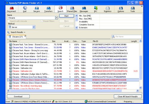 Speedy P2P Movie Finder