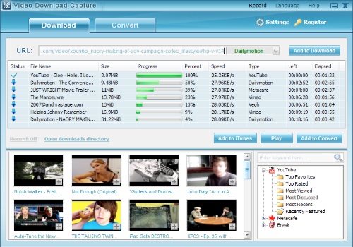 Video Download Capture