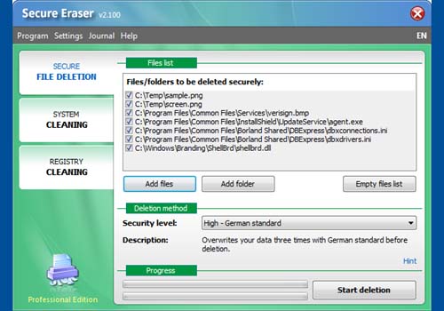 Secure Eraser Standard Edition