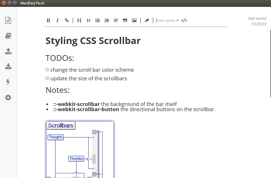 Medleytext: Dev Notes per la programmazione