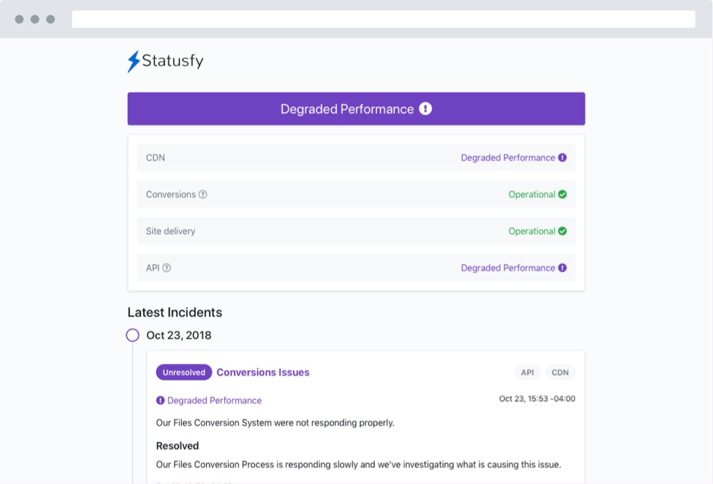 Satusfy: Status Page System open-source