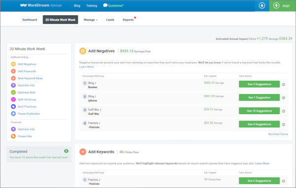 WordStream Advisor: come funziona, recensione, prezzo