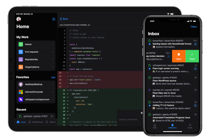 GitHub: App mobile, notifiche smart e code search