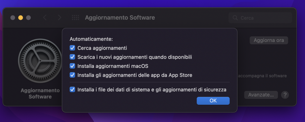 aggiornamento software