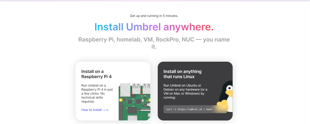 Umbrel: la distribuzione Linux dedicata al Self Hosting con Docker