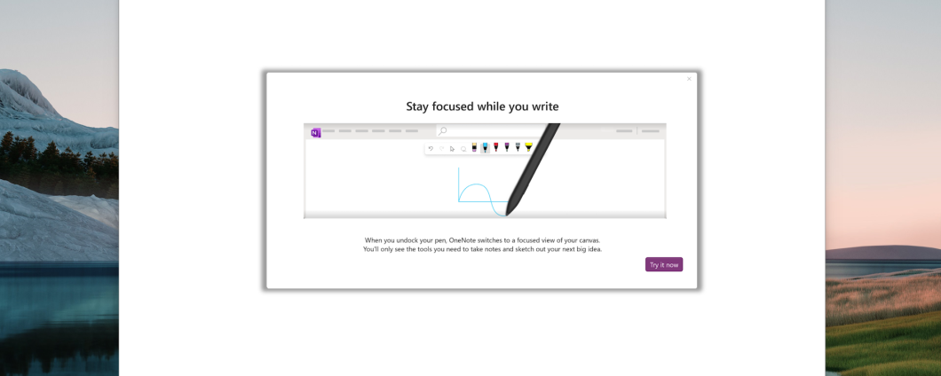 Microsoft OneNote: Pen Focused View sbarca su Windows