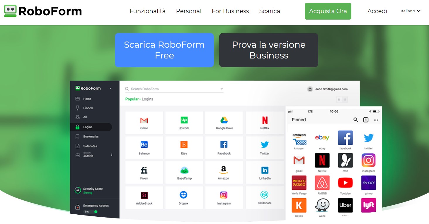 Password manager RoboForm