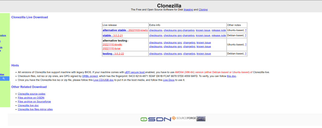 Clonezilla Live 3.0.2: implementato Linux 6.0