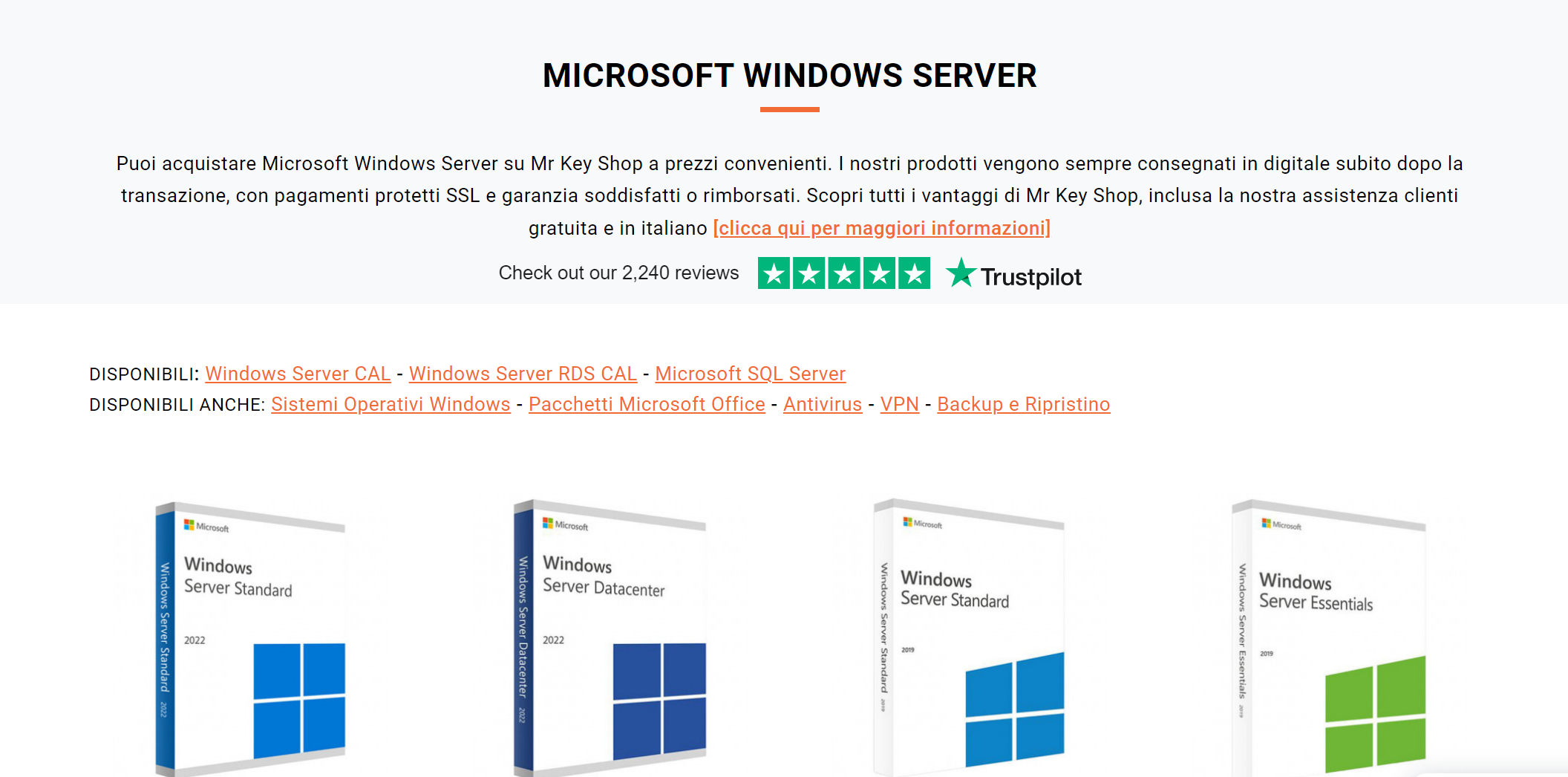 scaricare Windows Server