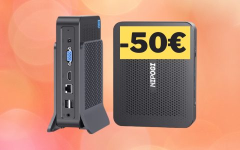 Mini PC NiPoGi fanless: questo coupon ti fa risparmiare subito 50€ (Amazon)