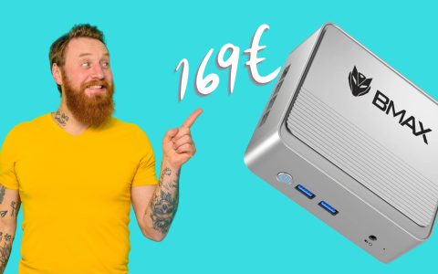 Mini PC con Windows 11 Pro, SSD da 256GB e 8GB di RAM a 169€