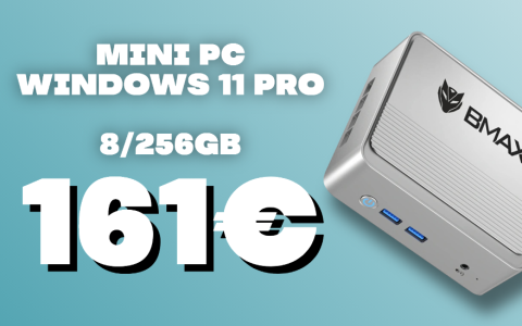 Il Mini PC di BMAX con Windows 11 Pro oggi è ad una CIFRA IRRISORIA