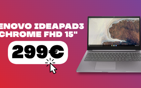 Lenovo IdeaPad 3 Chrome con display FHD in OFFERTA a soli 299€ (-25%)