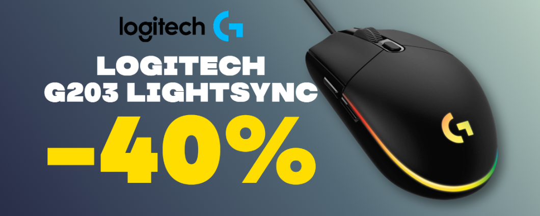 Logitech G203 LIGHTSYNC: un mouse super ad un prezzo WOW (-40%)