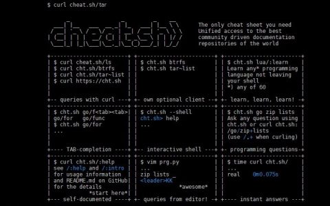 cheat.sh: cheat sheet per la programmazione e Linux