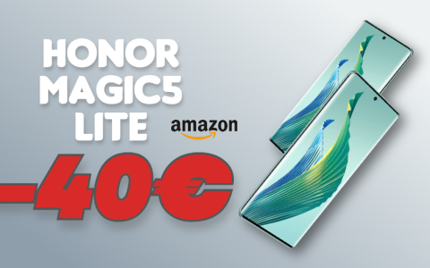 Honor Magic5 Lite con Display a 120Hz: prezzo PAZZESCO con il coupon Amazon