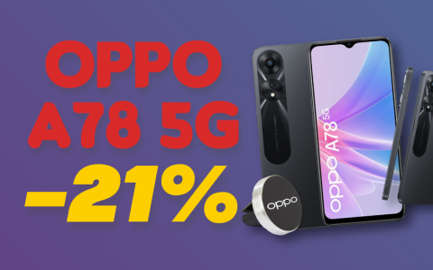 Oppo A78 5G è il medio-gamma da acquistare OGGI (-70€)