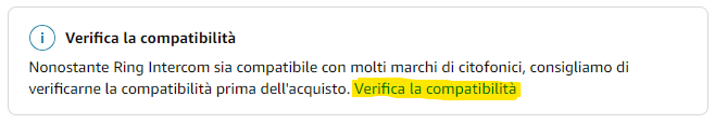 Ring Intercom - Verificà disponibilità