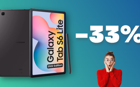 Il Samsung Galaxy Tab S6 Lite 2022 OGGI è un AFFARE (-33%)