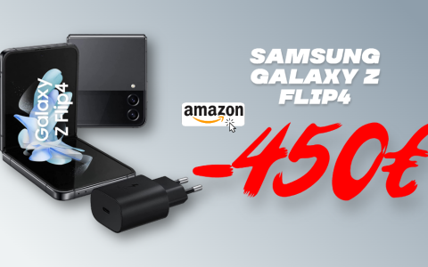 CLAMOROSO Amazon: sconto 450€ sul Samsung Galaxy Z Flip4, ora a 699€