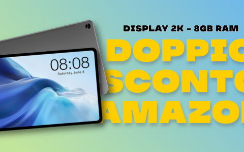 Tablet Teclast con display 2K e 8GB di RAM: prezzo WOW con doppio sconto Amazon