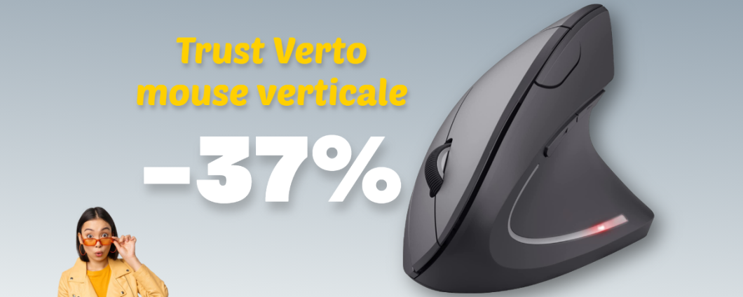 Trust Verto a MENO di 20€: è il mouse verticale per eccellenza