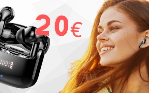 Oggi ti bastano 20€ per questi auricolari wireless impermeabili