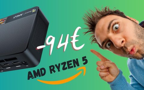 Beelink: mini PC Ryzen 5, 16GB RAM/500GB SSD a -94€