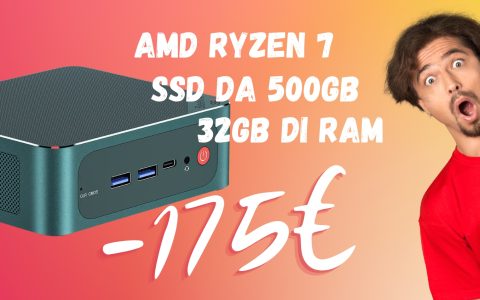 Beelink: mini PC con Ryzen 7 POTENTISSIMO e in SCONTO