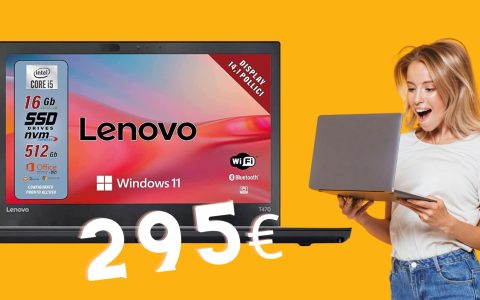 Lenovo: portatile ricondizionato Intel i5, 16GB RAM, SSD 512GB