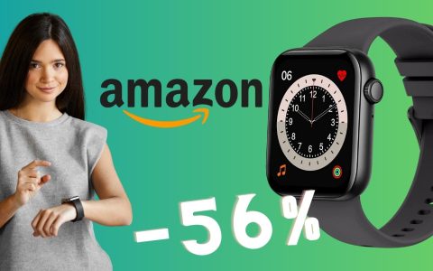 Smartwatch con 119 modalità sportive e microfono per chiamate (-56%)