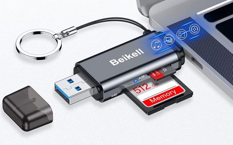 Portachiavi tech con lettore di schede SD/MicroSD: UTILISSIMO (8€)