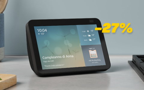 Echo Show 8 2ª Gen oggi COSTA meno: lo schermo smart ti aspetta su Amazon (-27%)