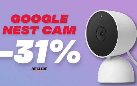 Google Nest Cam: la videocamera di sicurezza è scontata del 31% su Amazon