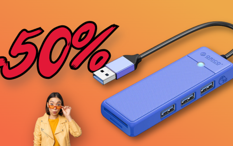 Hub USB 5-in-1 al 50% su Amazon: tuo ad un prezzo IRRISORIO